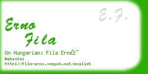 erno fila business card